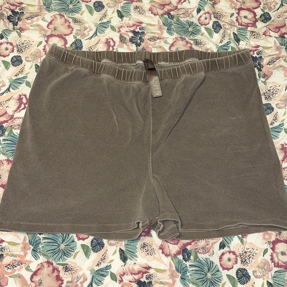 SKIMS cotton spandex brown shorts